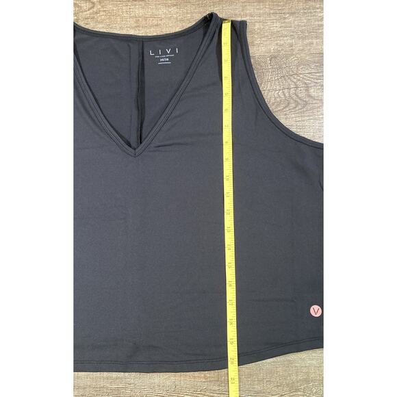 New Lane Bryant LIVI Black V-Neck Crop Tank Top Plus Size: 26/28 - Picture 8 of 13
